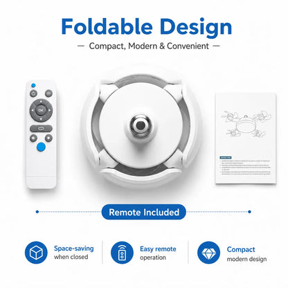 2-in-1 LED Ceiling Fan Light | Foldable Design with Remote