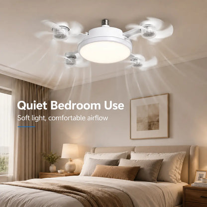 2-in-1 LED Ceiling Fan Light | Foldable Design with Remote