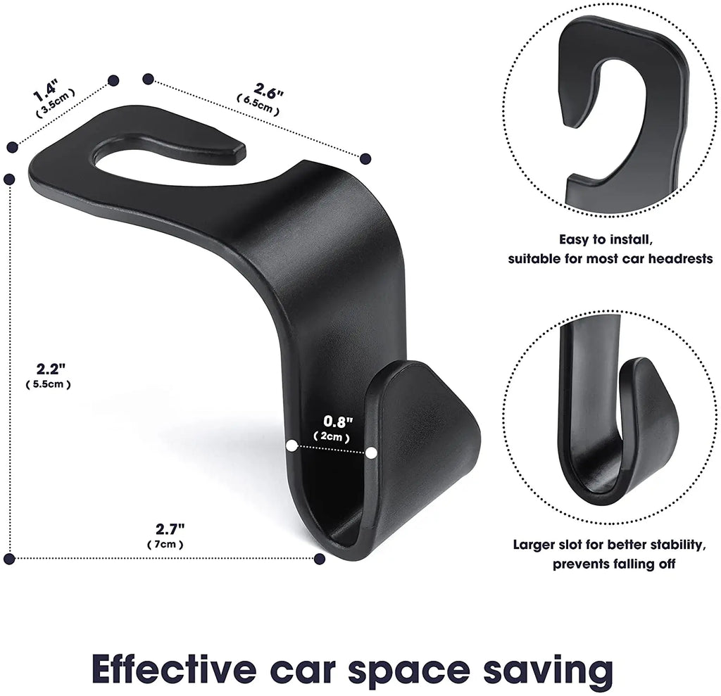 Hooks for Bags Car Clips Front Seat Headrest Organizer Holder Auto Fastener Hangers Car Storage Interior Accessories