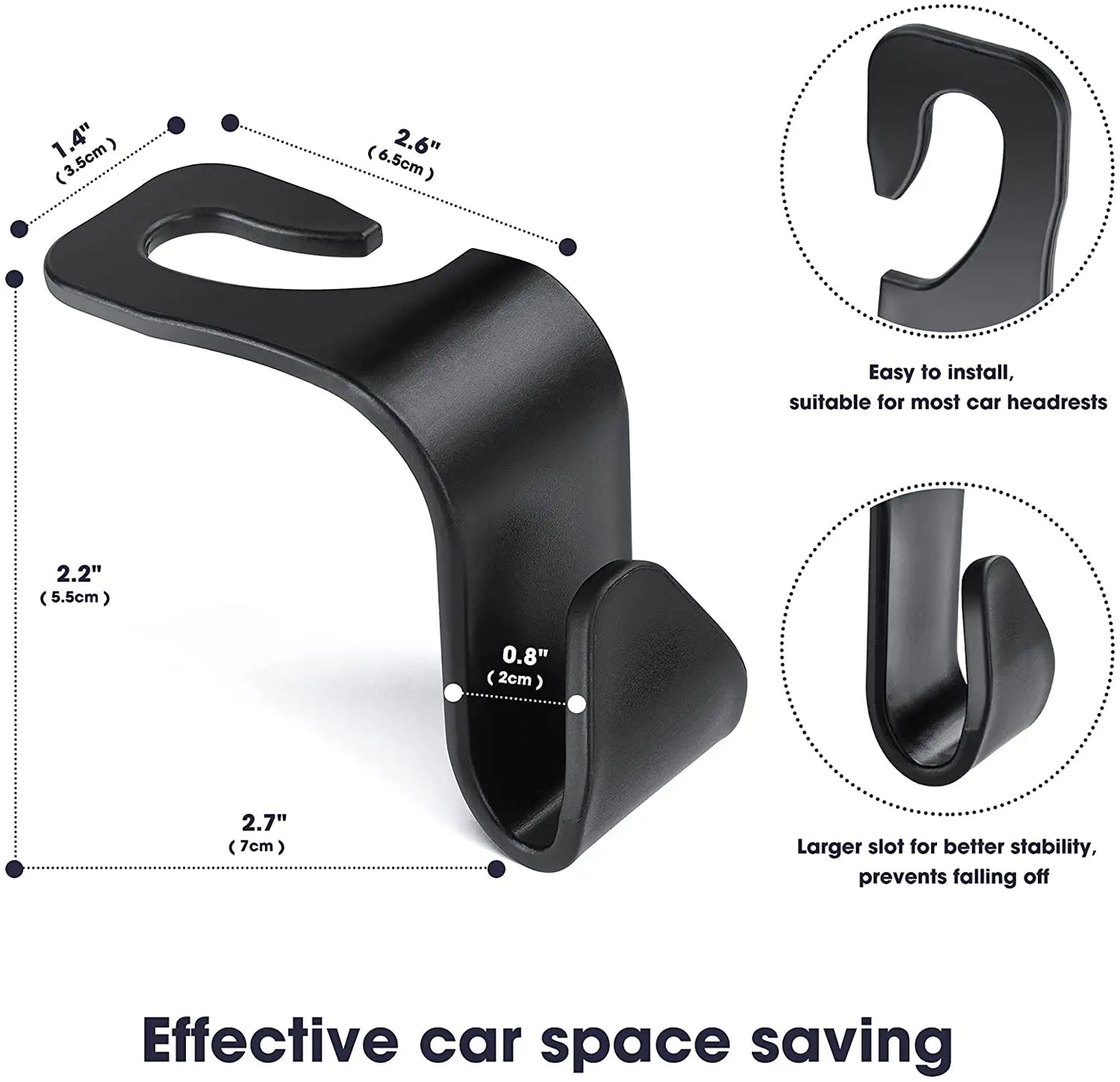 Hooks for Bags Car Clips Front Seat Headrest Organizer Holder Auto Fastener Hangers Car Storage Interior Accessories