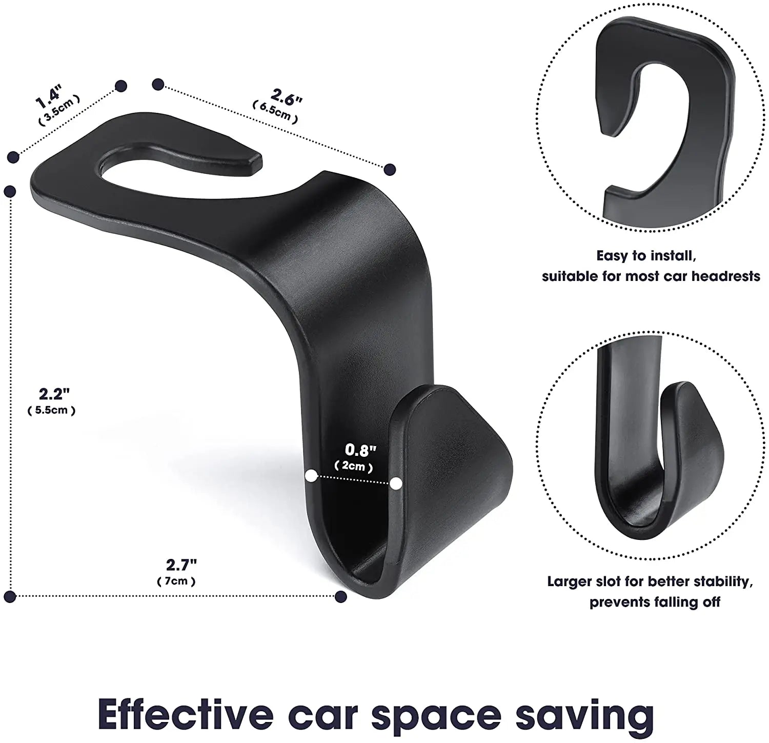Hooks for Bags Car Clips Front Seat Headrest Organizer Holder Auto Fastener Hangers Car Storage Interior Accessories