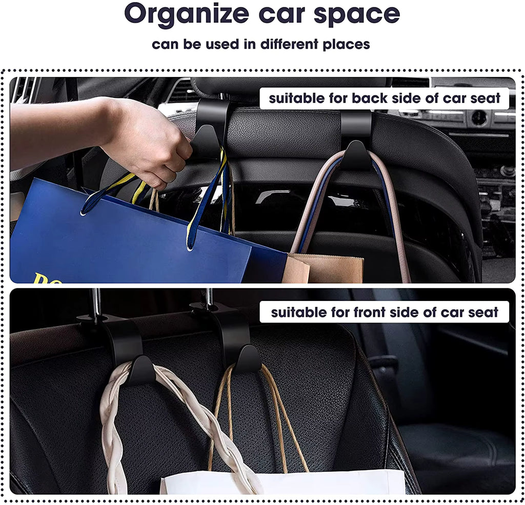 Hooks for Bags Car Clips Front Seat Headrest Organizer Holder Auto Fastener Hangers Car Storage Interior Accessories