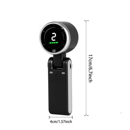 Portable 3-In-1 Turbo Handheld Fan, 5 High-Speed Settings, Type-C Charger