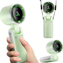 Portable 3-In-1 Turbo Handheld Fan, 5 High-Speed Settings, Type-C Charger