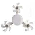 DroneDesign Silent LED Ceiling Fan Light with Remote | Dimmable 3-Color E27 Fan Lamp