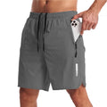 Men's New Trendy Quick-Dry Athletic Gym Shorts with Zipper Pockets & Adjustable Drawstring Waist
