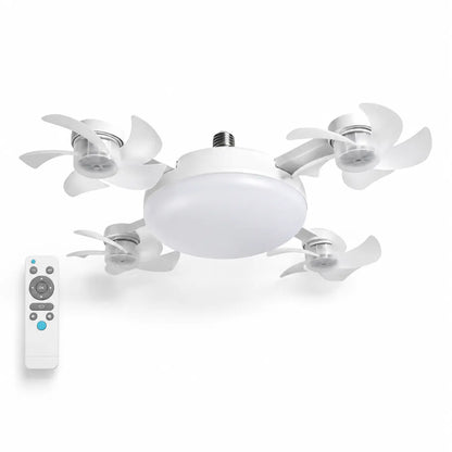2-in-1 LED Ceiling Fan Light | Foldable Design with Remote